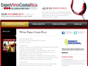 screenshot of ExpoVino Costa Rica